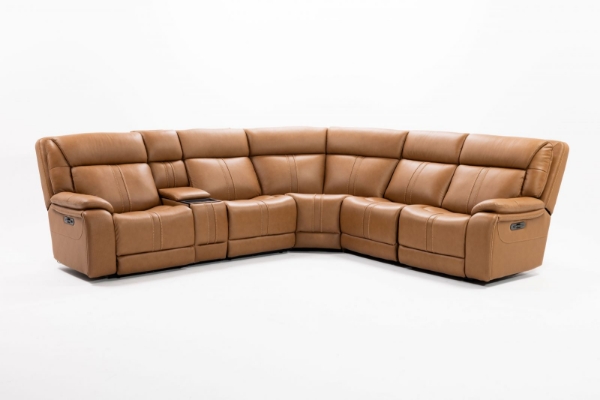 Picture of Kilmer 6 Piece Power Tan Sectional
