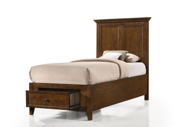 Picture of San Mateo Brown Twin Storage Bed