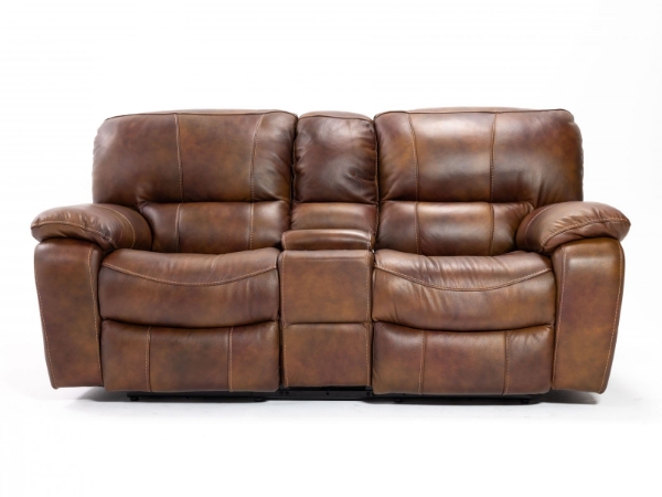 Picture of Infinity Reclining Leather Console Loveseat