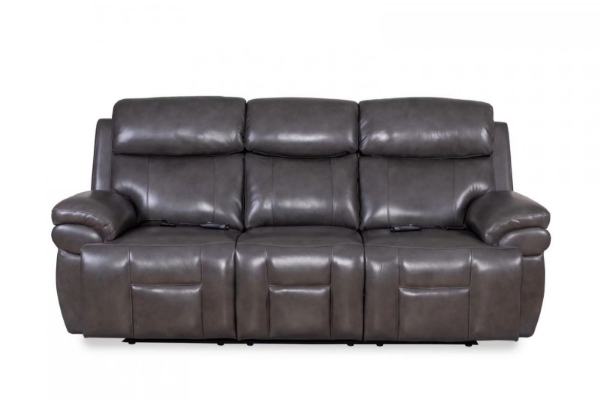 Picture of Maddox Power Grey Leather Sofa