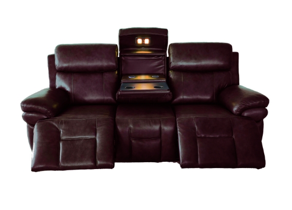 Picture of Maddox Power Chocolate Leather Sofa