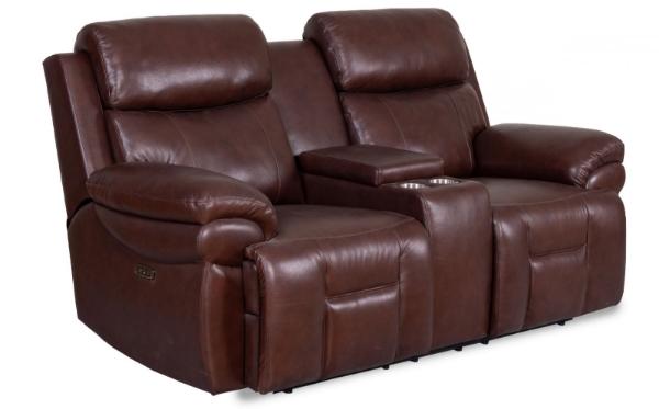 Picture of Maddox Power Leather Loveseat