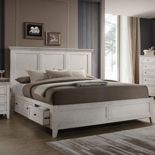Picture of San Mateo White King Storage Bed