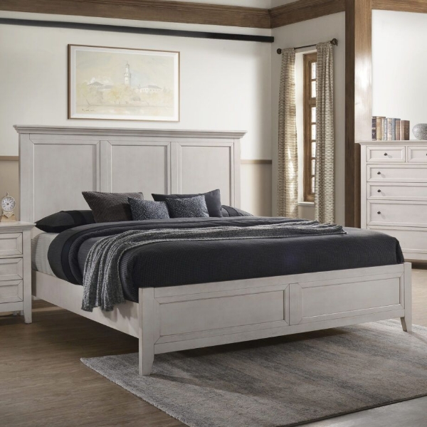 Picture of San Mateo White King Panel Bed