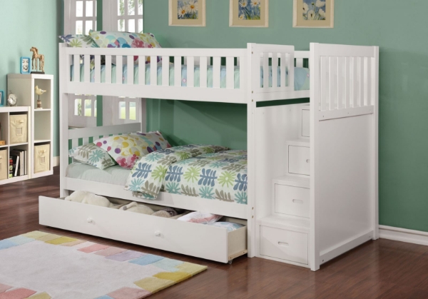 Picture of Aspen White Twin Bunk Bed