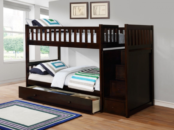 Picture of Aspen Brown Twin Bunk Bed
