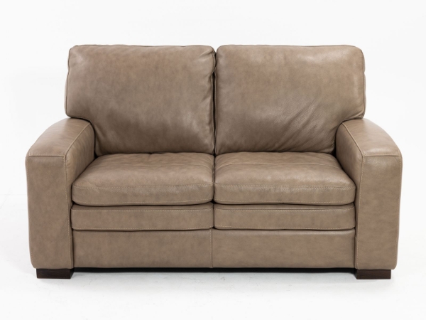 Picture of Laramie Taupe Leather Loveseat