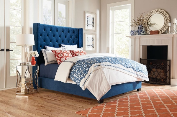 Picture of Westerly Blue Queen Upholstery Bed