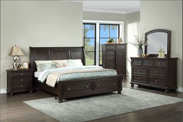 Picture of Montego Brown Queen Storage Bed
