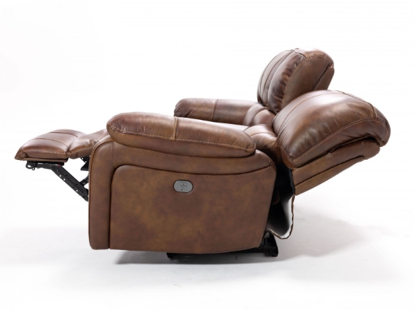 Picture of Infinity Reclining Leather Console Loveseat