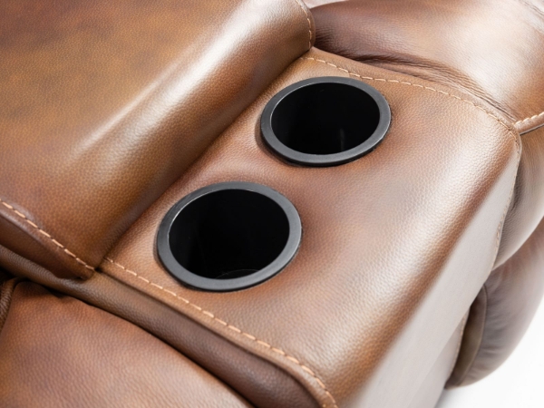 Picture of Infinity Reclining Leather Console Loveseat