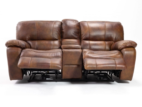 Picture of Infinity Power Leather Reclining Console Loveseat