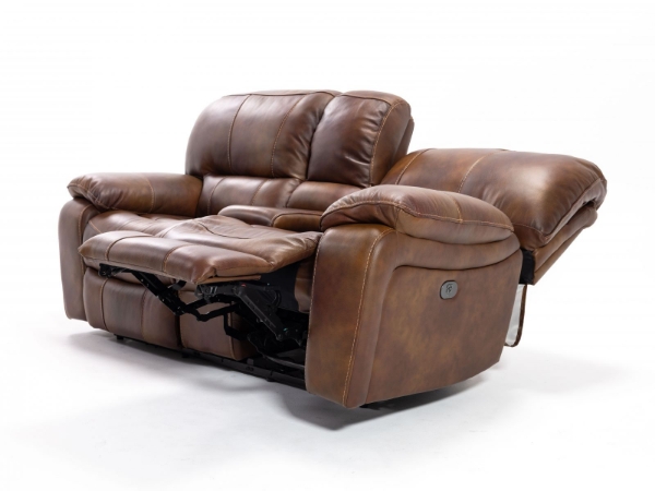 Picture of Infinity Power Leather Reclining Console Loveseat