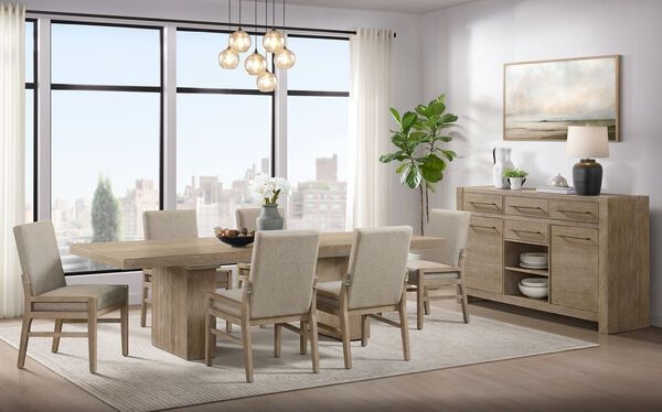 Picture of Nash Table With 6 Upholstered Chair