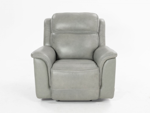 Picture of Moccasin Stitch Grey Power Recliner