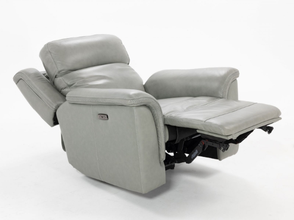 Picture of Moccasin Stitch Grey Power Recliner