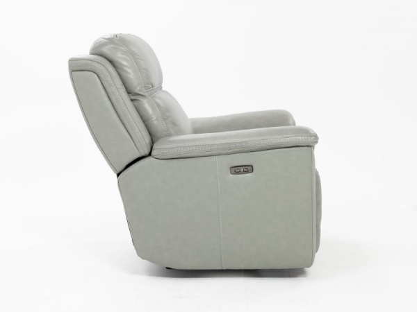 Picture of Moccasin Stitch Grey Power Recliner