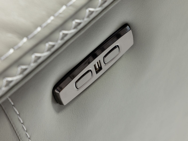 Picture of Moccasin Stitch Grey Power Recliner