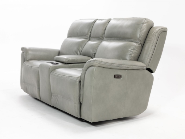 Picture of Moccasin Stitch Grey Power Loveseat