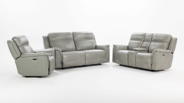 Picture of Moccasin Stitch Grey Power Loveseat