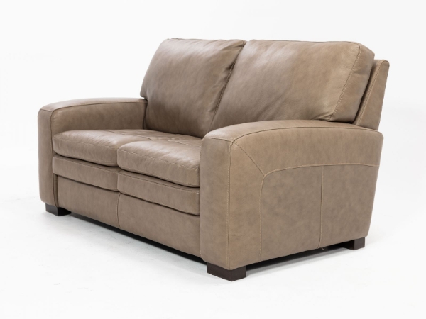 Picture of Laramie Taupe Leather Loveseat