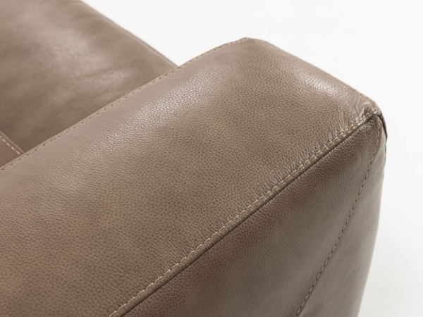 Picture of Laramie Taupe Leather Loveseat