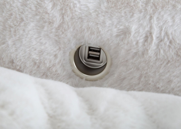 Picture of Snuggy White Chaise Lounge Chair