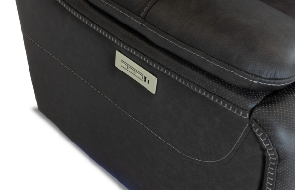 Picture of Cruise Power Grey Loveseat with Heat and Massage