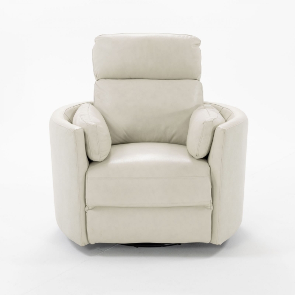 Picture of Radius Ivory Leather Power Swivel Recliner