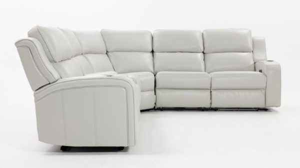 Picture of Mirage 5 Piece Fog Sectional with 2 Armless Chairs