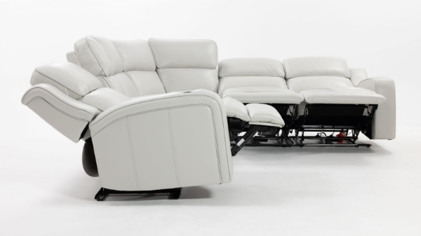 Picture of Mirage 5 Piece Fog Sectional with 2 Armless Chairs