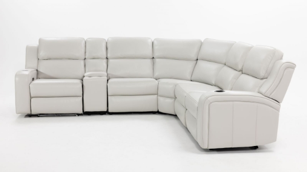 Picture of Mirage 5 Piece Fog Sectional with 2 Armless Chairs