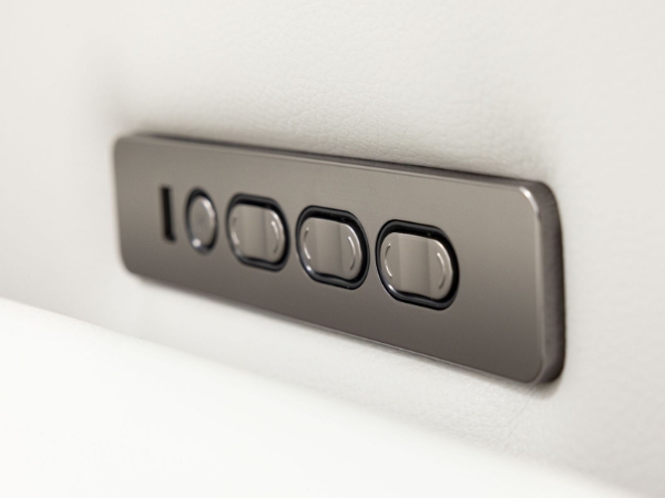 Picture of Mirage 5 Piece Fog Sectional with 2 Armless Chairs