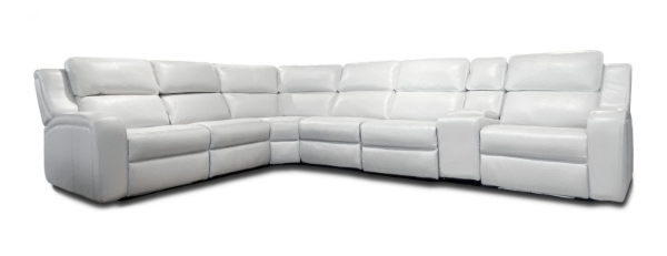 Picture of Mirage 5 Piece Fog Sectional with Dropdown Table