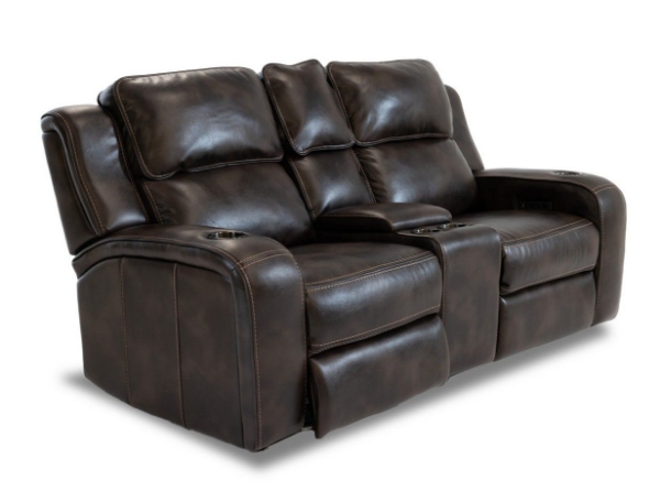 Picture of Mirage Brown Power Reclining Console Loveseat