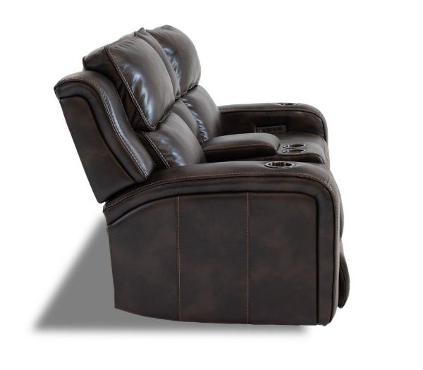 Picture of Mirage Brown Power Reclining Console Loveseat