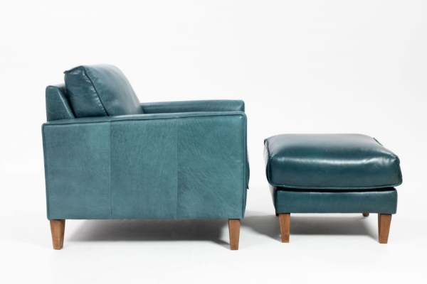 Picture of Lindon Blue Ottoman