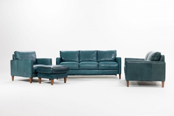 Picture of Lindon Blue Ottoman