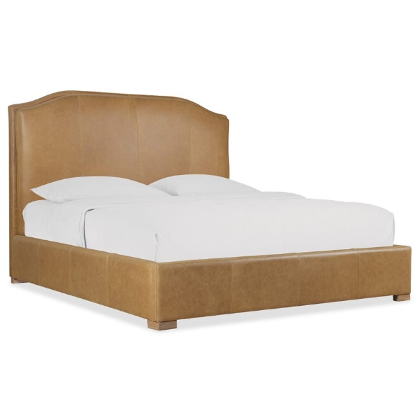 Picture of Driftwood King Leather Bed