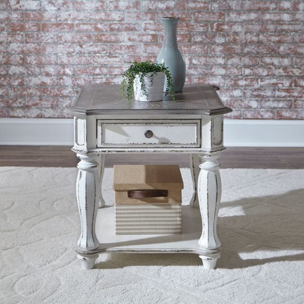 Picture of MAGNOLIA TWO TONE END TABLE