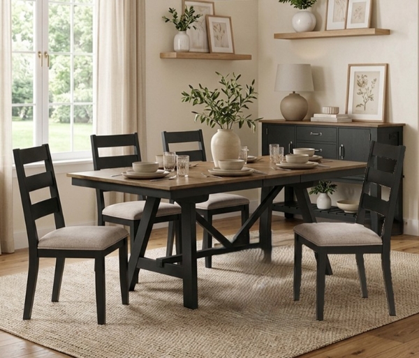 Picture of MAXWELL 5PC BLACK DINING SET