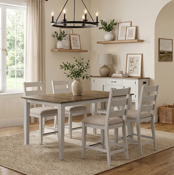 Picture of MAXWELL 5PC WHITE COUNTER SET