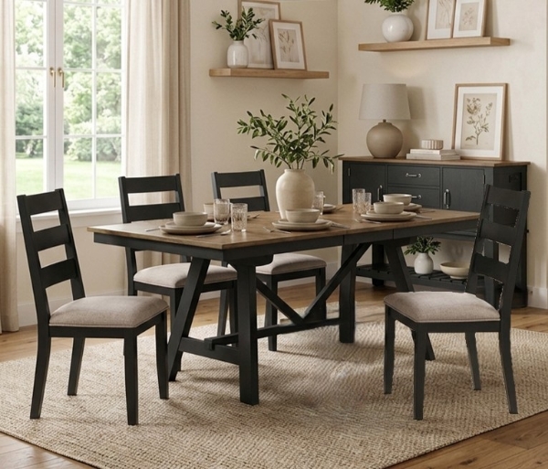 Picture of MAXWELL 5PC BLACK DINING SET